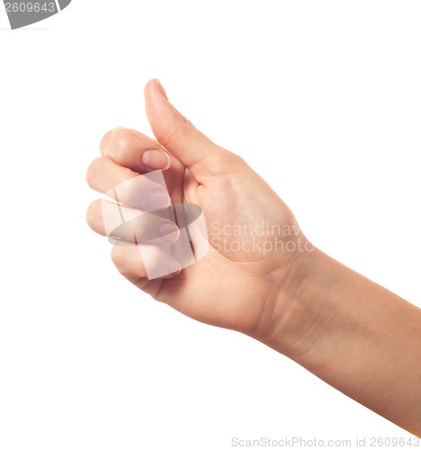 Image of Thumb up on white background isolated