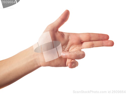 Image of Striking human hand