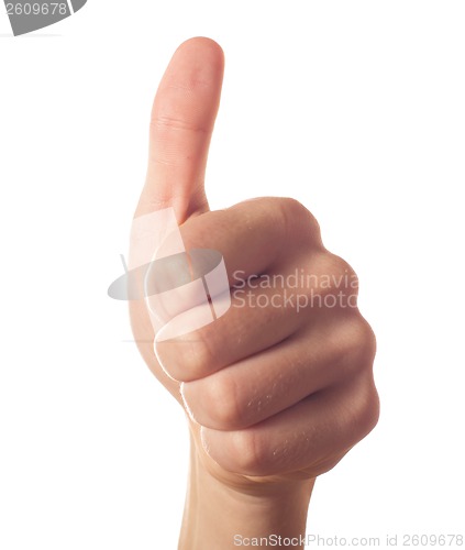 Image of Human hand thumb up