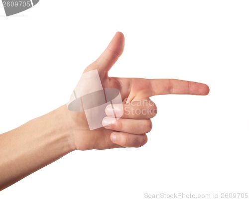 Image of One finger pointing
