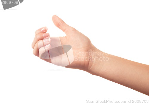 Image of hand on white background