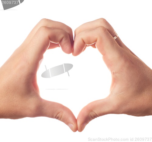 Image of Two hands showing heart