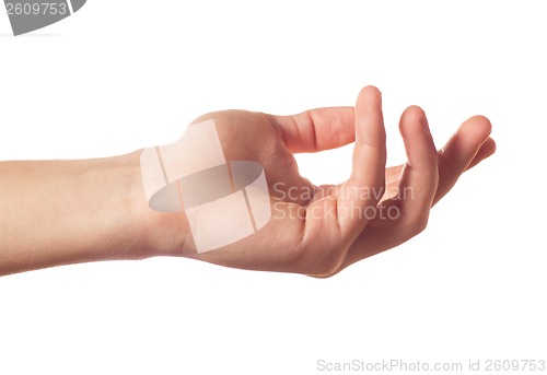 Image of Friendly human hand isolated