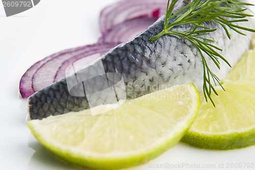 Image of Fillet herring with onion and lemon