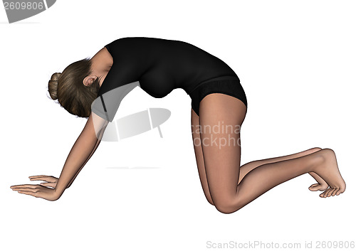 Image of Girl Exercising Yoga