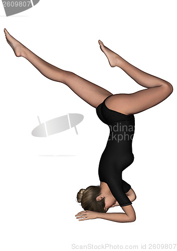 Image of Girl Exercising Yoga