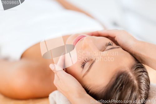 Image of beautiful woman in spa salon