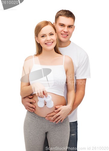 Image of happy young family expecting child