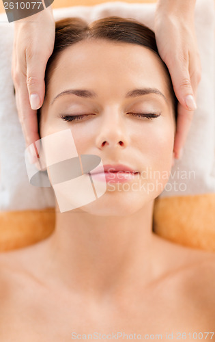 Image of beautiful woman in spa salon