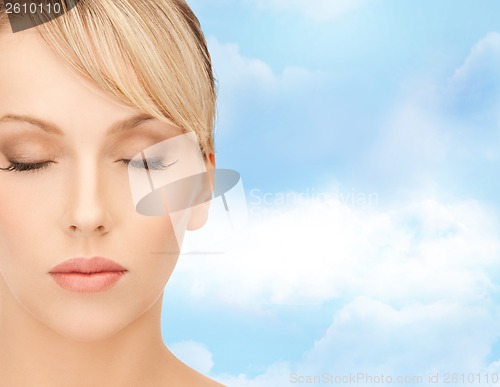 Image of beautiful woman with blonde hair