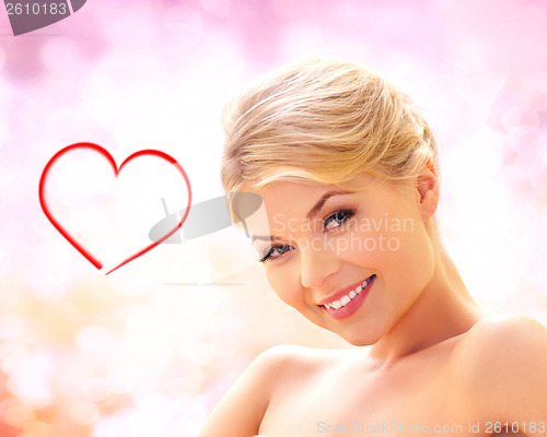 Image of beautiful woman in spa salon