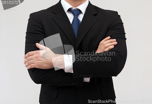 Image of close up of buisnessman in suit and tie