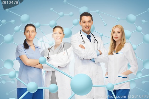 Image of young team or group of doctors