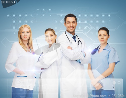 Image of young team or group of doctors