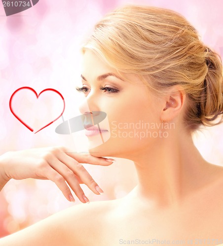 Image of beautiful woman in spa salon