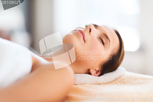 Image of beautiful woman in spa salon