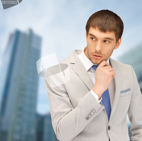 Image of pensive businessman