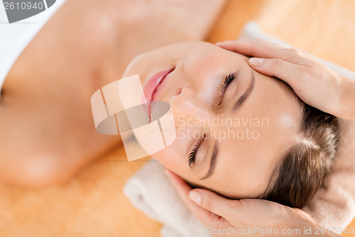 Image of beautiful woman in spa salon