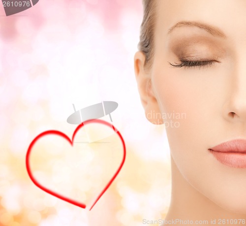 Image of face of beautiful woman