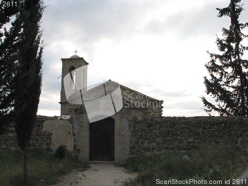 Image of Cloudy church. Klirou. Cyprus