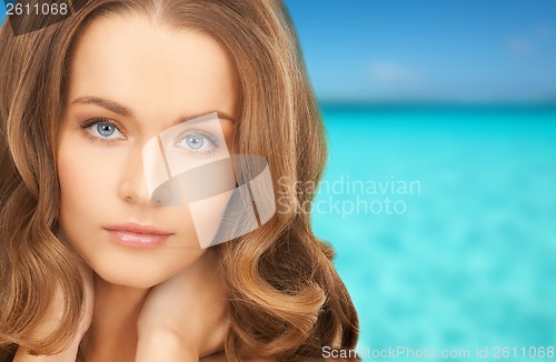 Image of beautiful woman with long hair