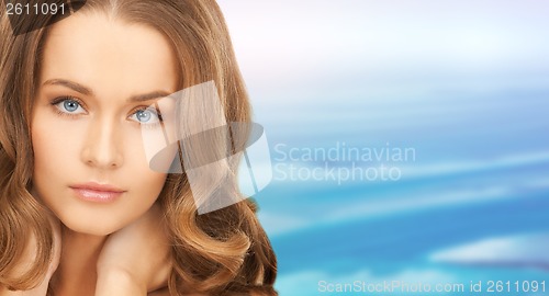 Image of beautiful woman with long hair