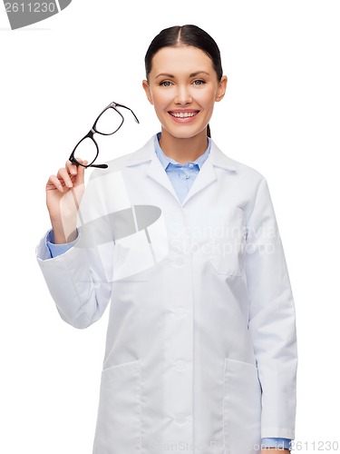 Image of smiling female doctor without stethoscope