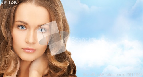 Image of beautiful woman with long hair