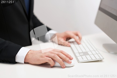 Image of businessman with computer