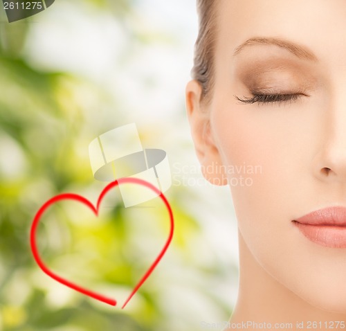 Image of face of beautiful woman