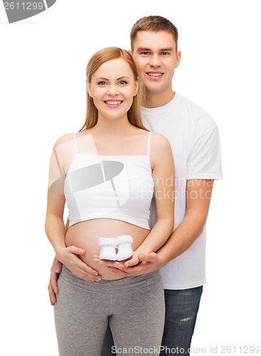 Image of happy young family expecting child