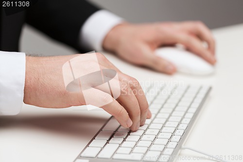 Image of businessman with computer