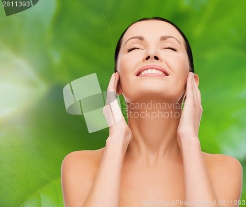 Image of face of young smiling woman