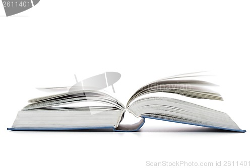 Image of open book on the table