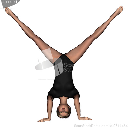Image of Girl Exercising Yoga