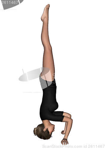 Image of Girl Exercising Yoga