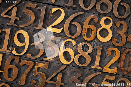 Image of wood type number abstract