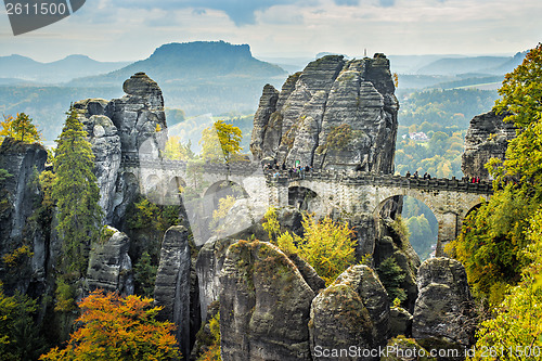 Image of Bridge named Bastei in Saxon Switzerland