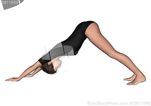 Image of Girl Exercising Yoga