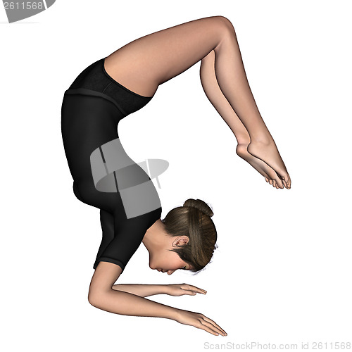 Image of Girl Exercising Yoga