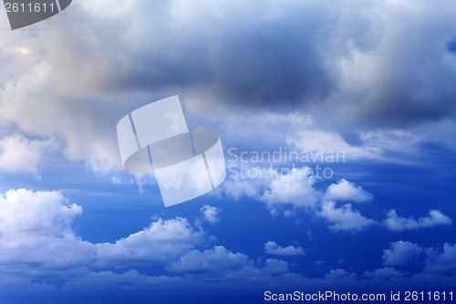 Image of Blue sky with clouds