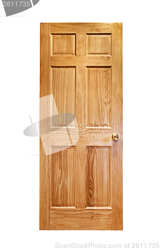 Image of Wooden door isolated