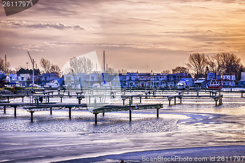 Image of Floating homes at Bluffers park marina