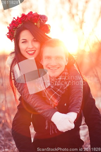 Image of Happy young married couple