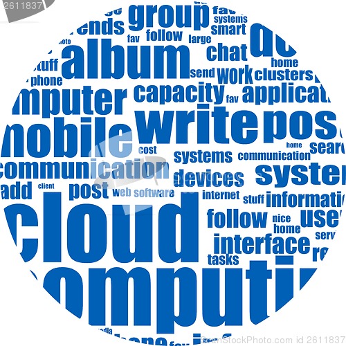 Image of cloud computing word, business concept