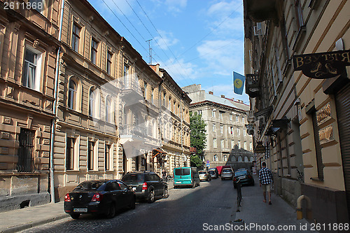 Image of narrow street in Lvov city