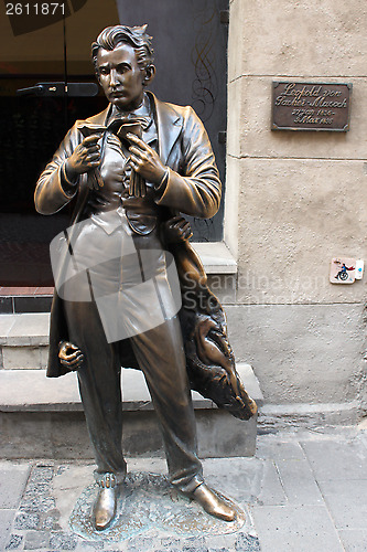 Image of monument of founder of masochism von Sacher-Masoch