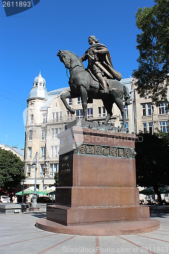 Image of monument of Daniel of Galicia in Lvov city