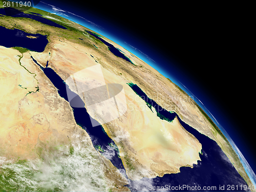 Image of Arabian peninsula from space