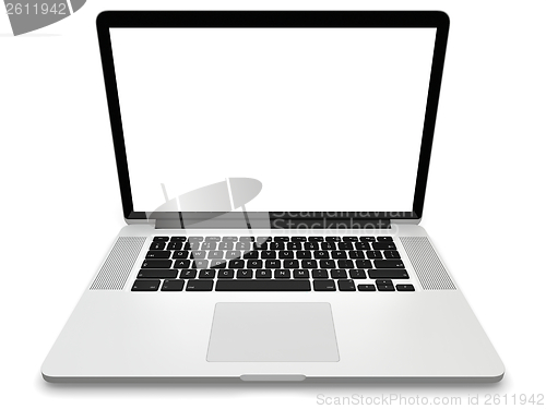 Image of Laptop with white screen